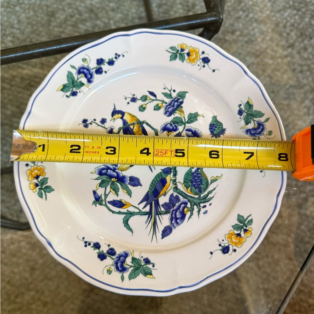 Villeroy & Boch Phoenix Blau blue plate 8" green stamp (individually sold) - Picture 2 of 4